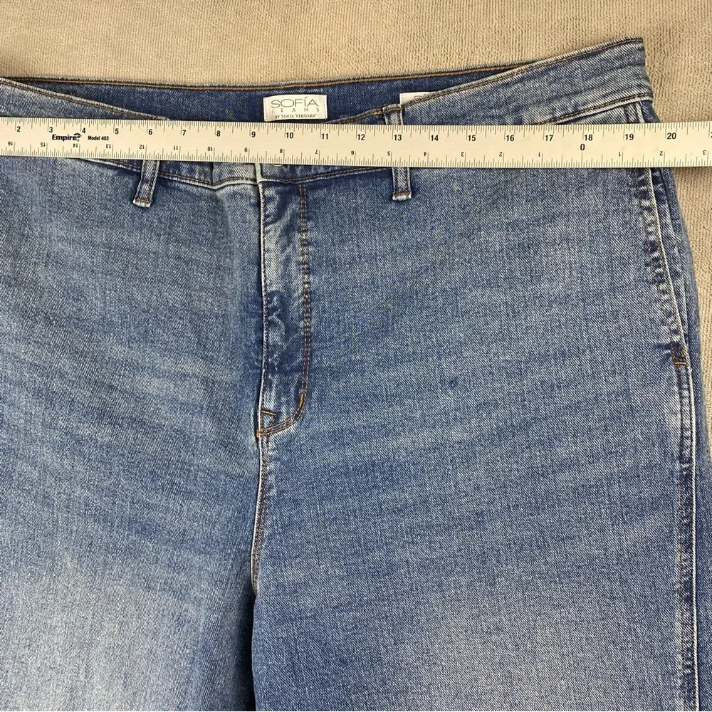 Sofia Vergara-Super HighRise Jean Diana Palazzo 20W Blue  Wide Leg Y2K Plus Size